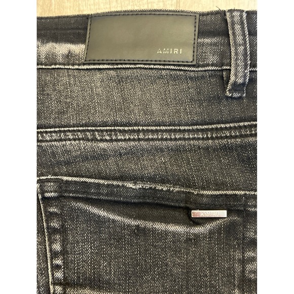 Amiri Mens Black Denim Angel Embroidered Slim Fit Jeans Size 28 - Picture 6 of 10